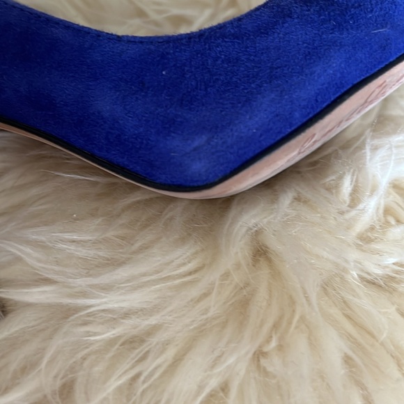 Sam Edelman blue heels with silver stiletto heel - Picture 7 of 8